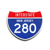 Interstate 280 New Jersey road sign replica front view