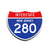 Interstate 280 New Jersey road sign replica front view
