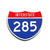 Interstate 285 Number Only road sign replica front view