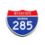 Interstate 285 Georgia road sign replica front view
