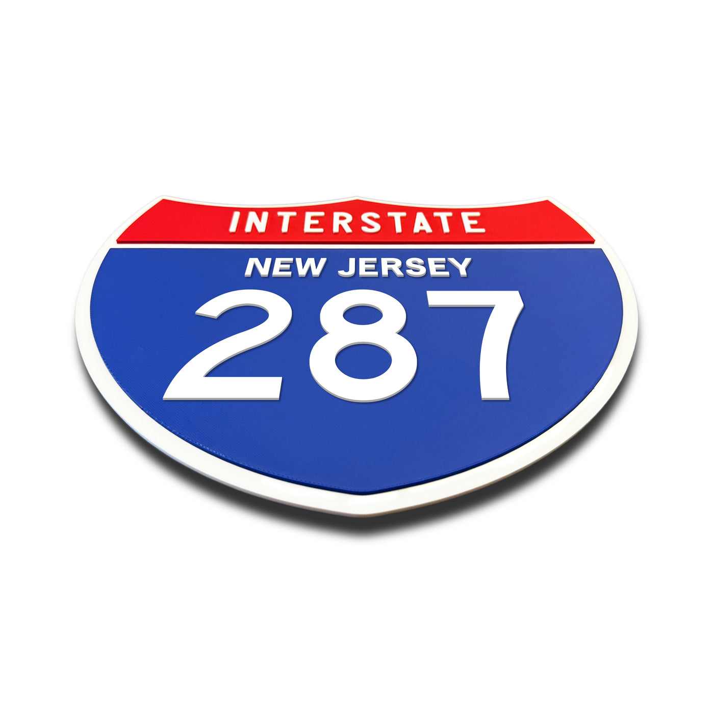 Interstate 287 – New Jersey road sign replica flat view