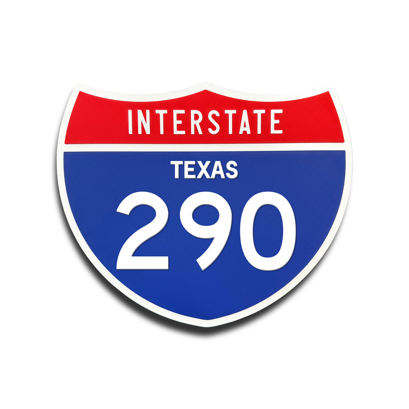 Interstate 287 Texas road sign replica front view