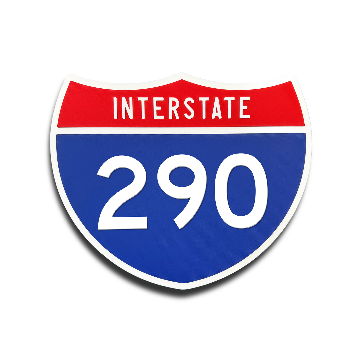 Interstate 290 Number Only road sign replica front view