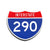 Interstate 290 Number Only road sign replica front view