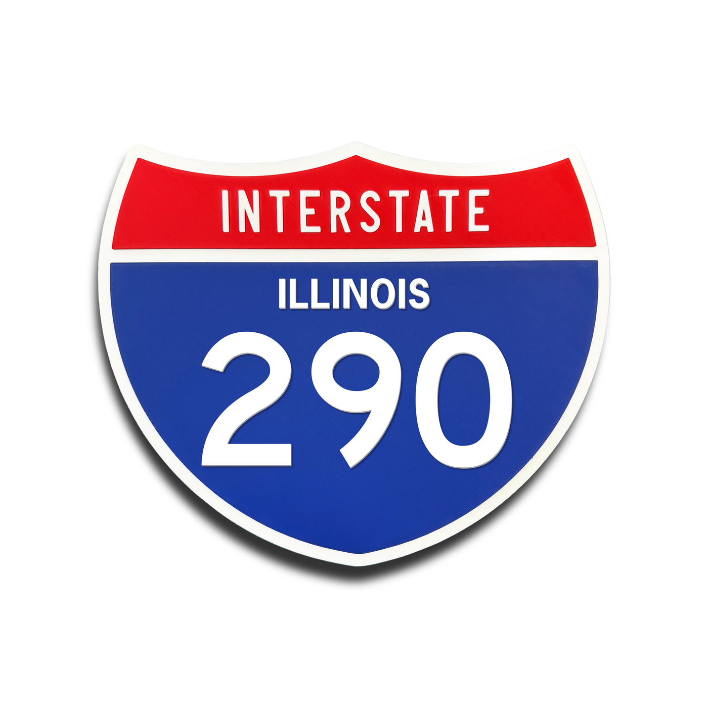 Interstate 290 Illinois road sign replica front view