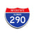 Interstate 290 Illinois road sign replica front view