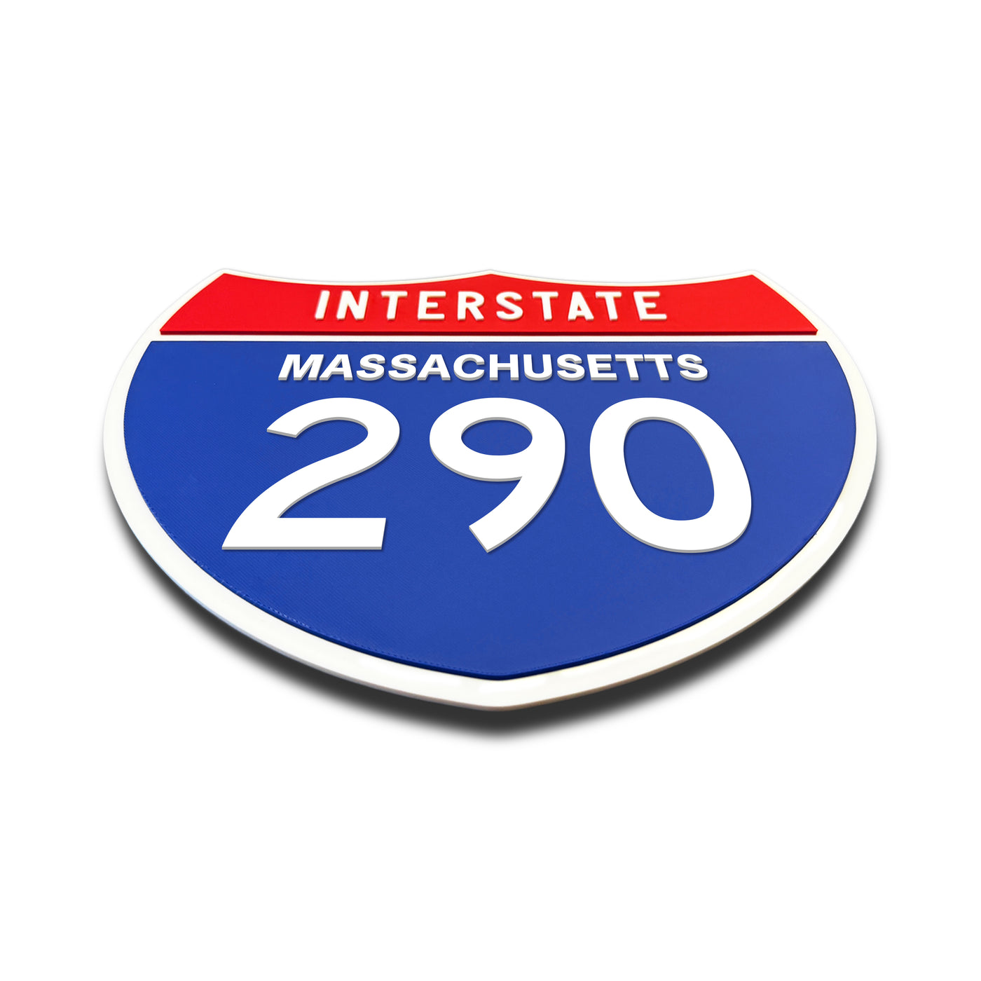 Interstate 290 – Massachusetts road sign replica flat view