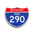 Interstate 290 Texas road sign replica front view