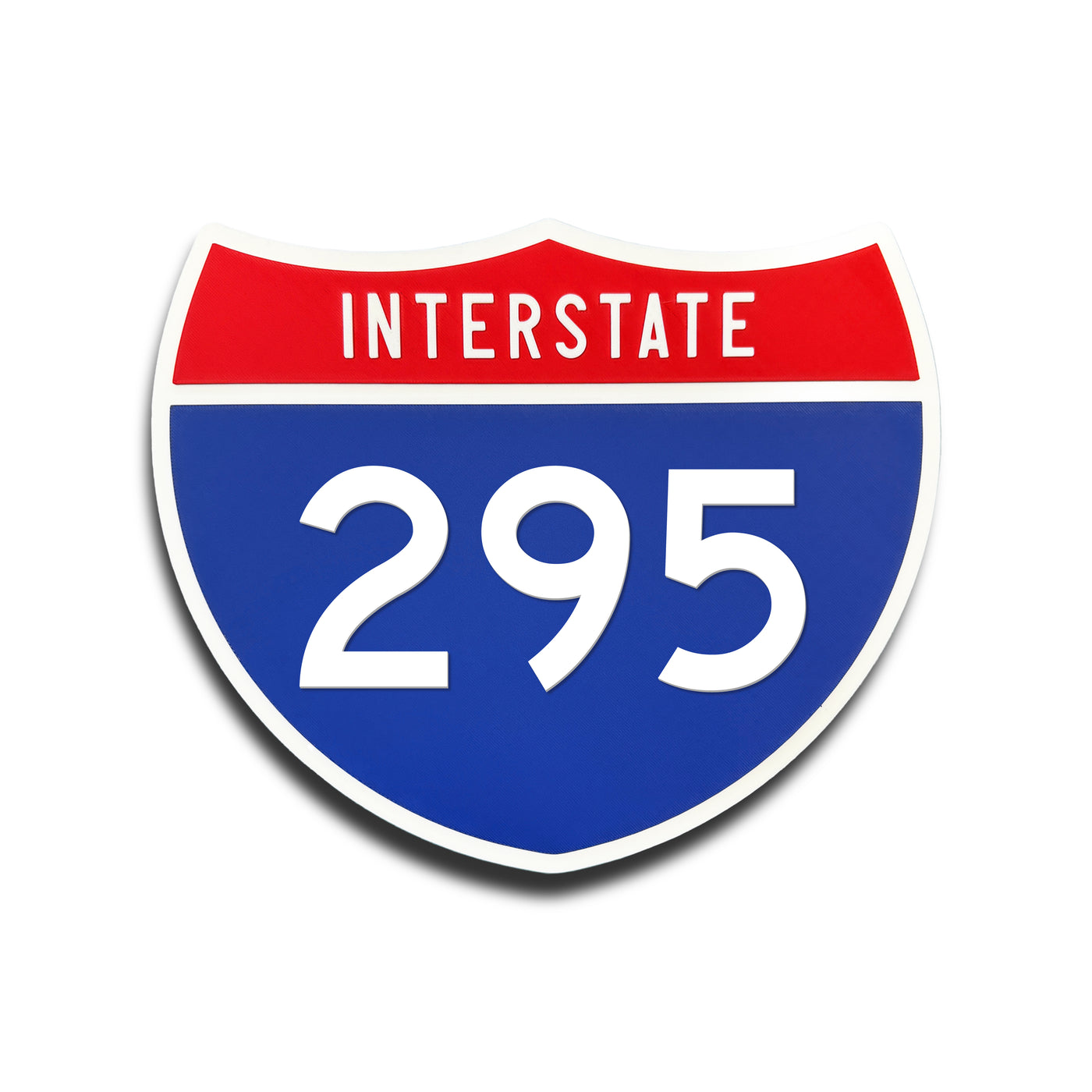 Interstate 295 Number Only road sign replica front view
