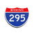 Interstate 295 Number Only road sign replica front view