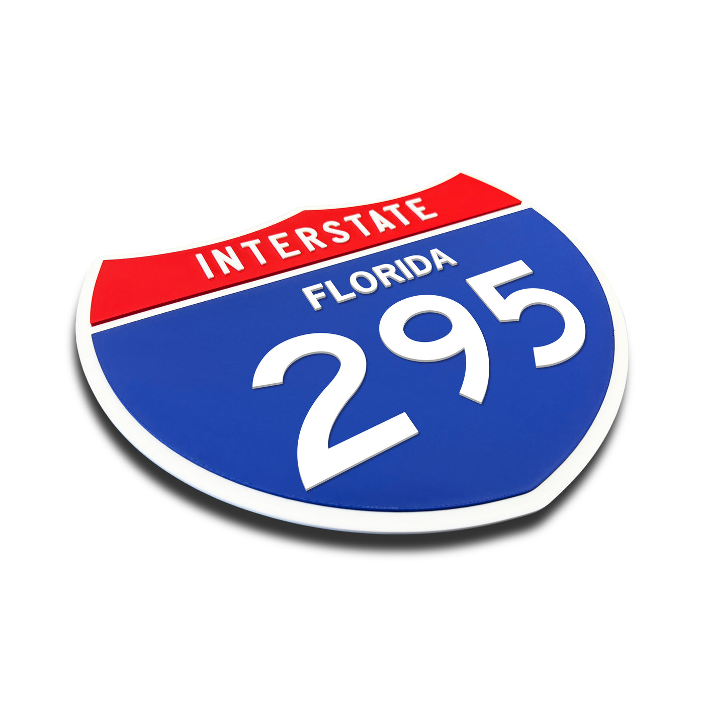 Interstate 295 – Florida road sign replica three-quarter view