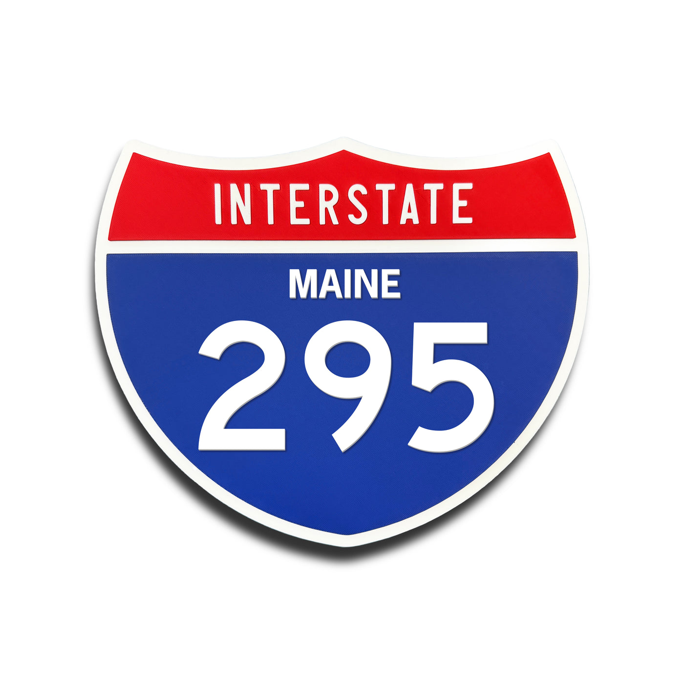Interstate 295 Maine road sign replica front view