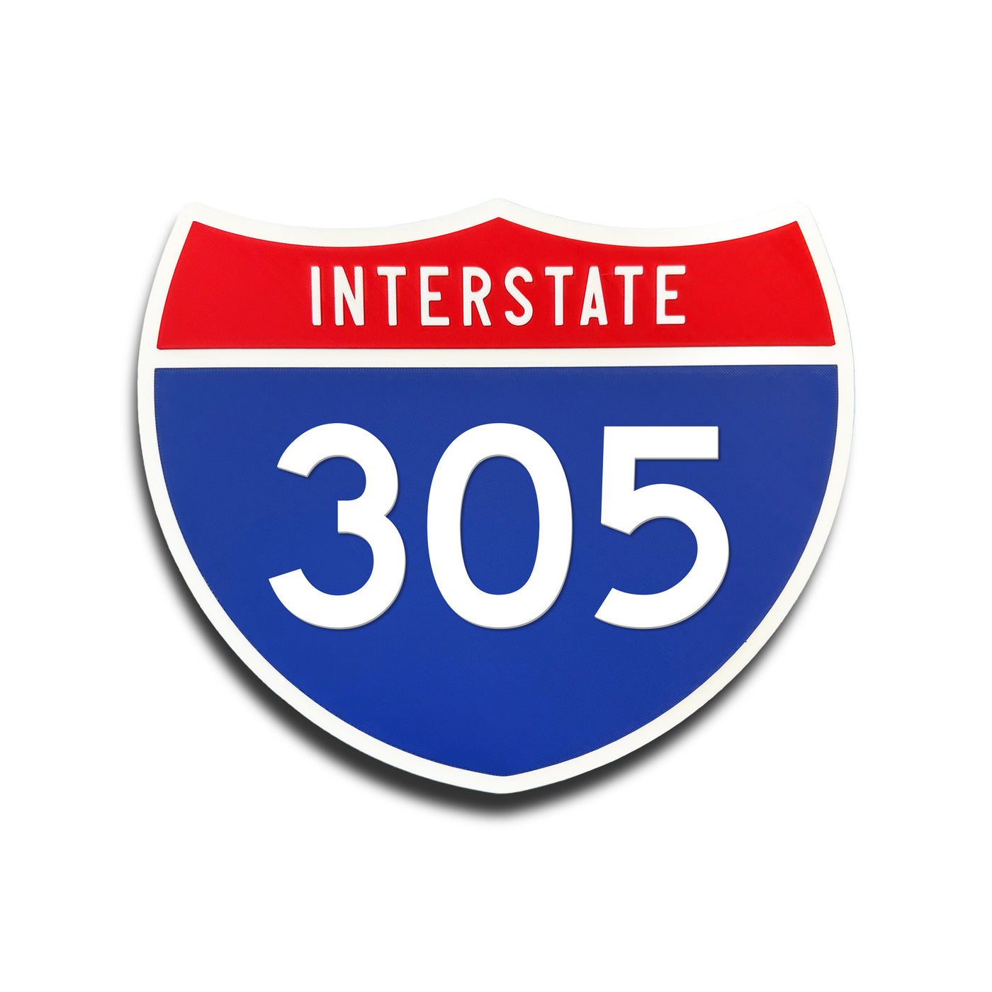 Interstate 305 Number Only road sign replica front view