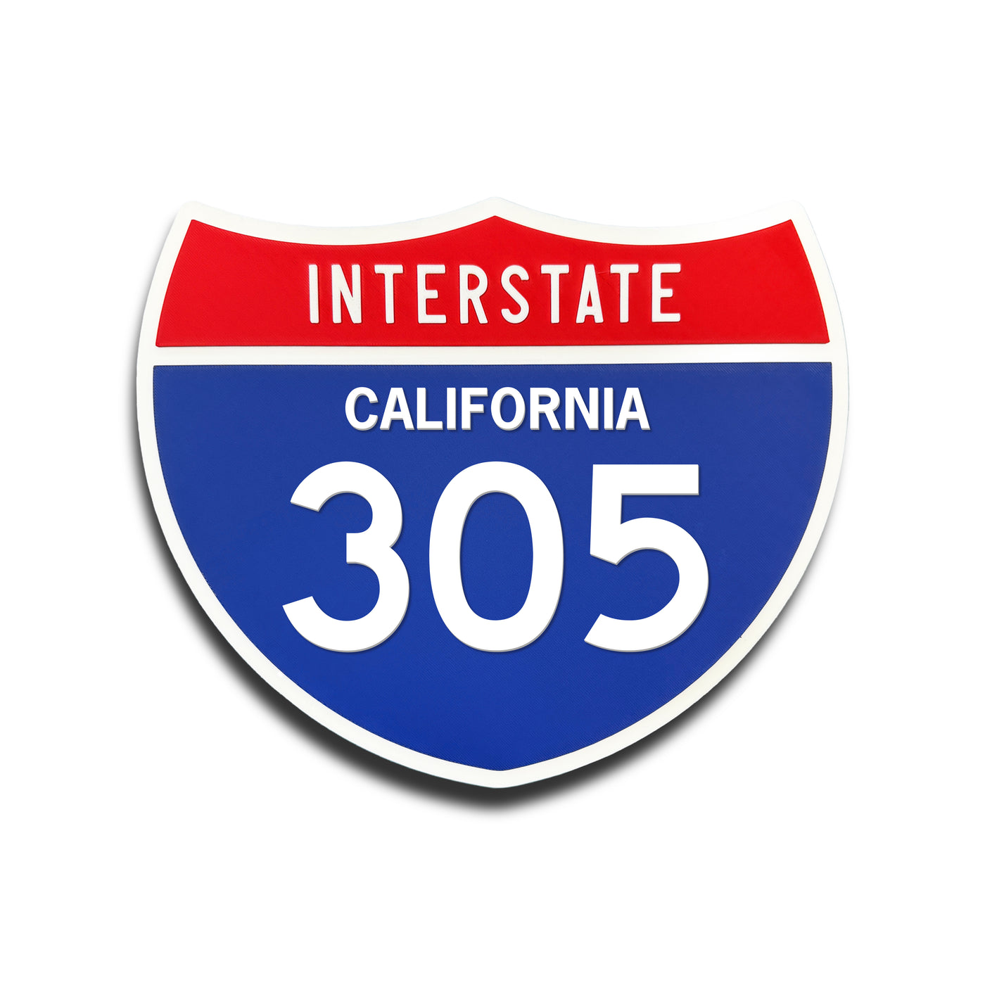 Interstate 305 California road sign replica front view