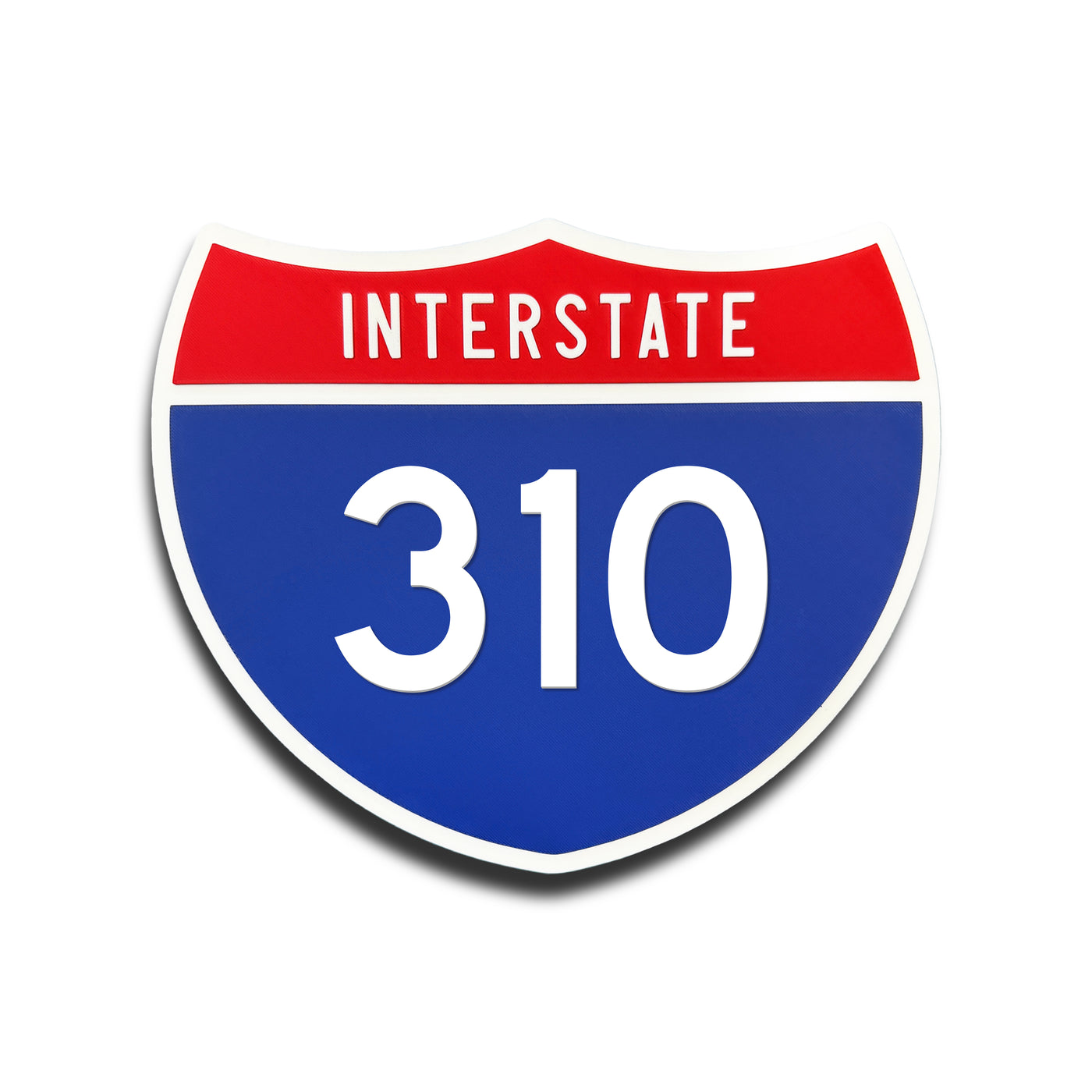 Interstate 310 Number Only road sign replica front view