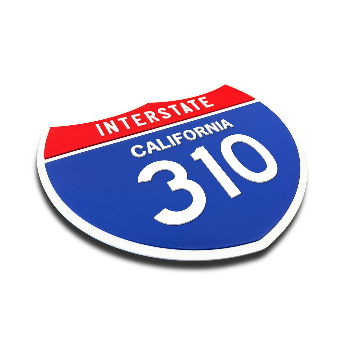 Interstate 310 – California road sign replica three-quarter view
