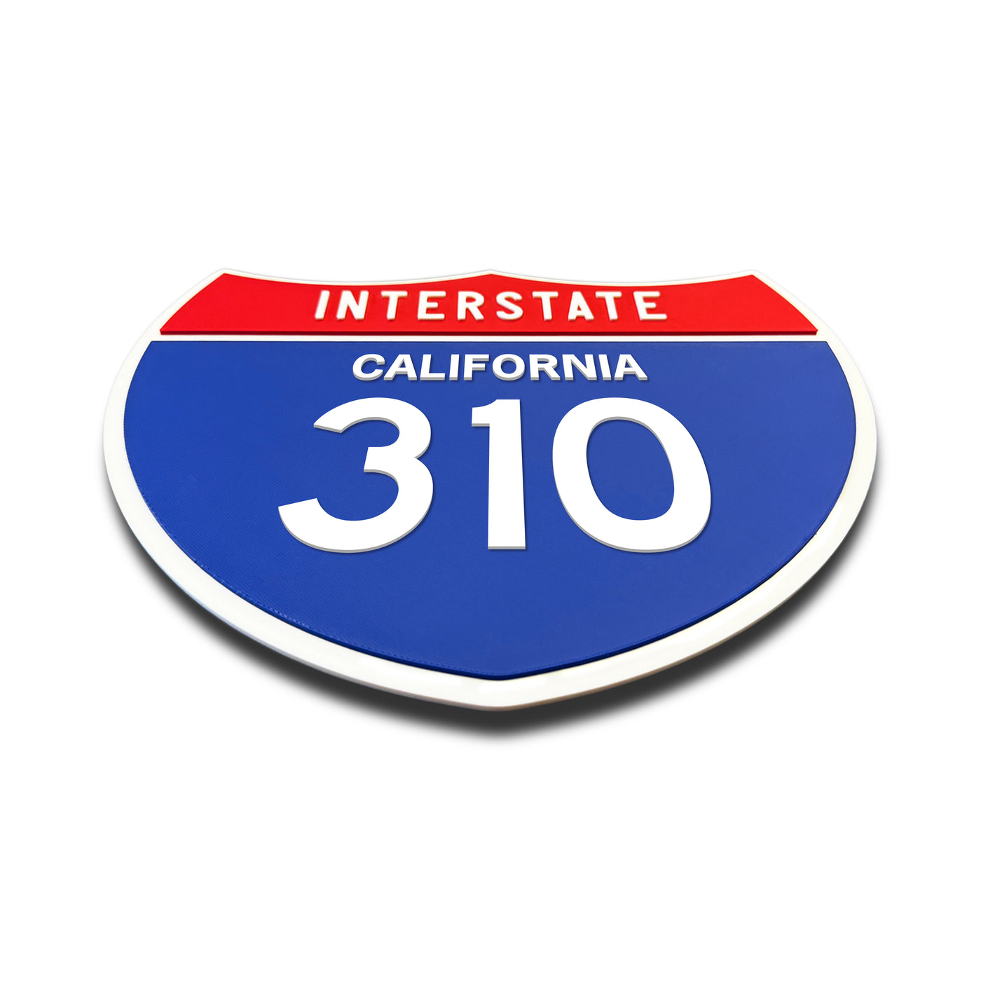 Interstate 310 – California road sign replica flat view