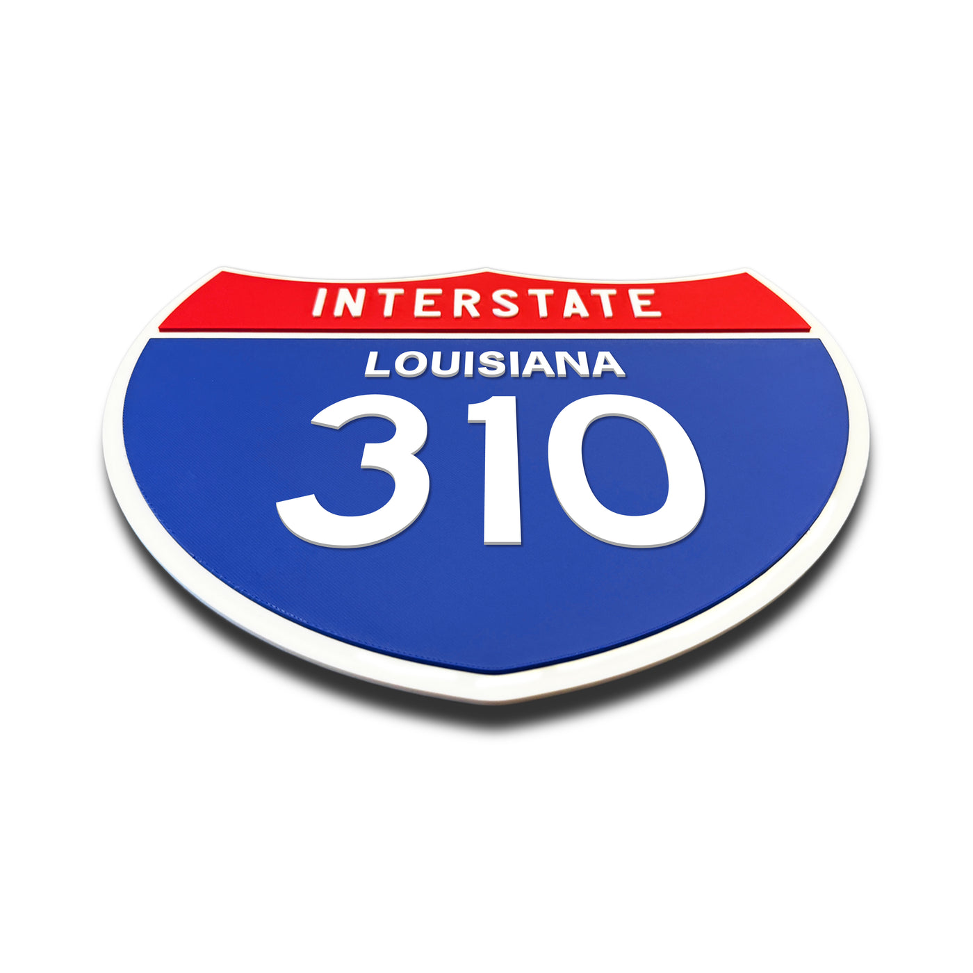 Interstate 310 – Louisiana road sign replica flat view