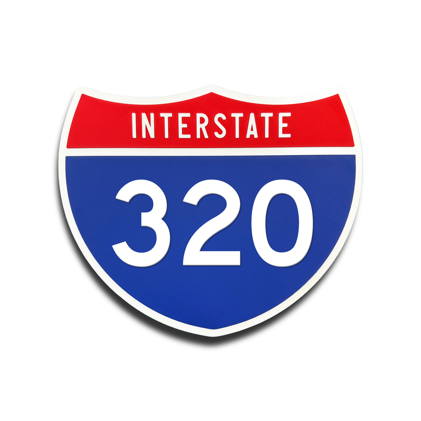 Interstate 320 Number Only road sign replica front view