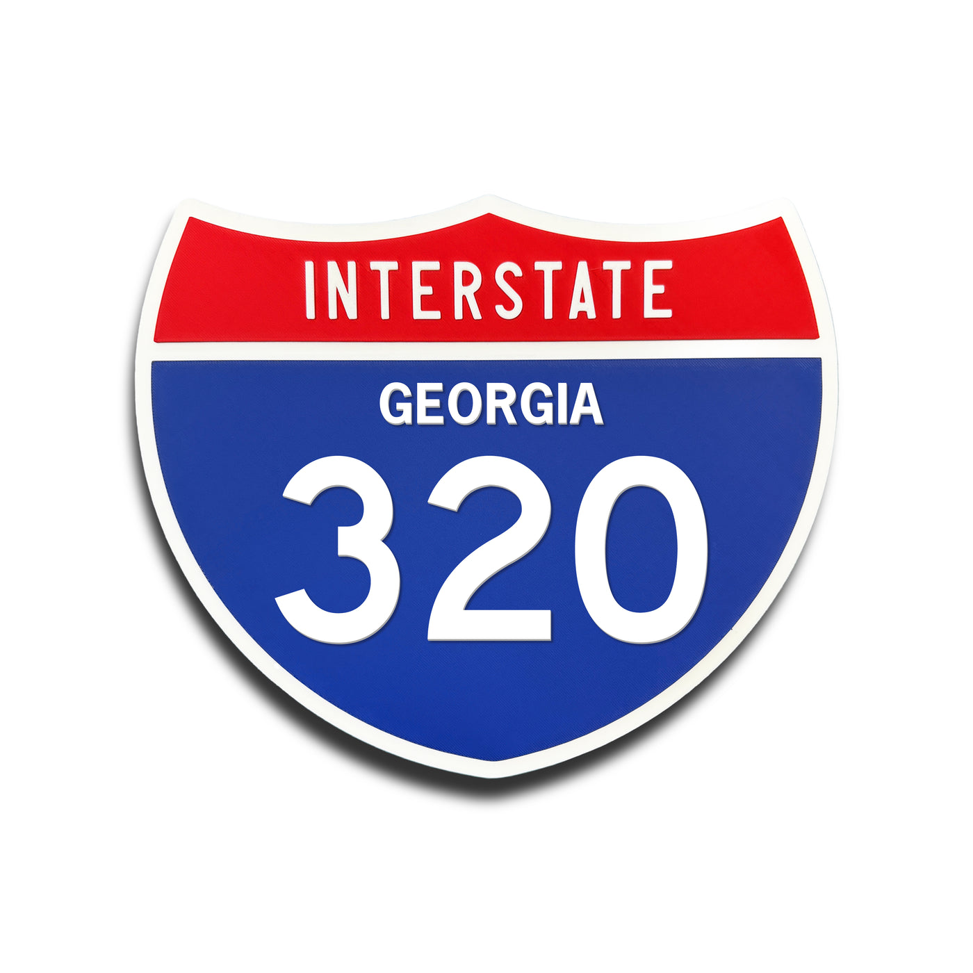 Interstate 320 Georgia road sign replica front view