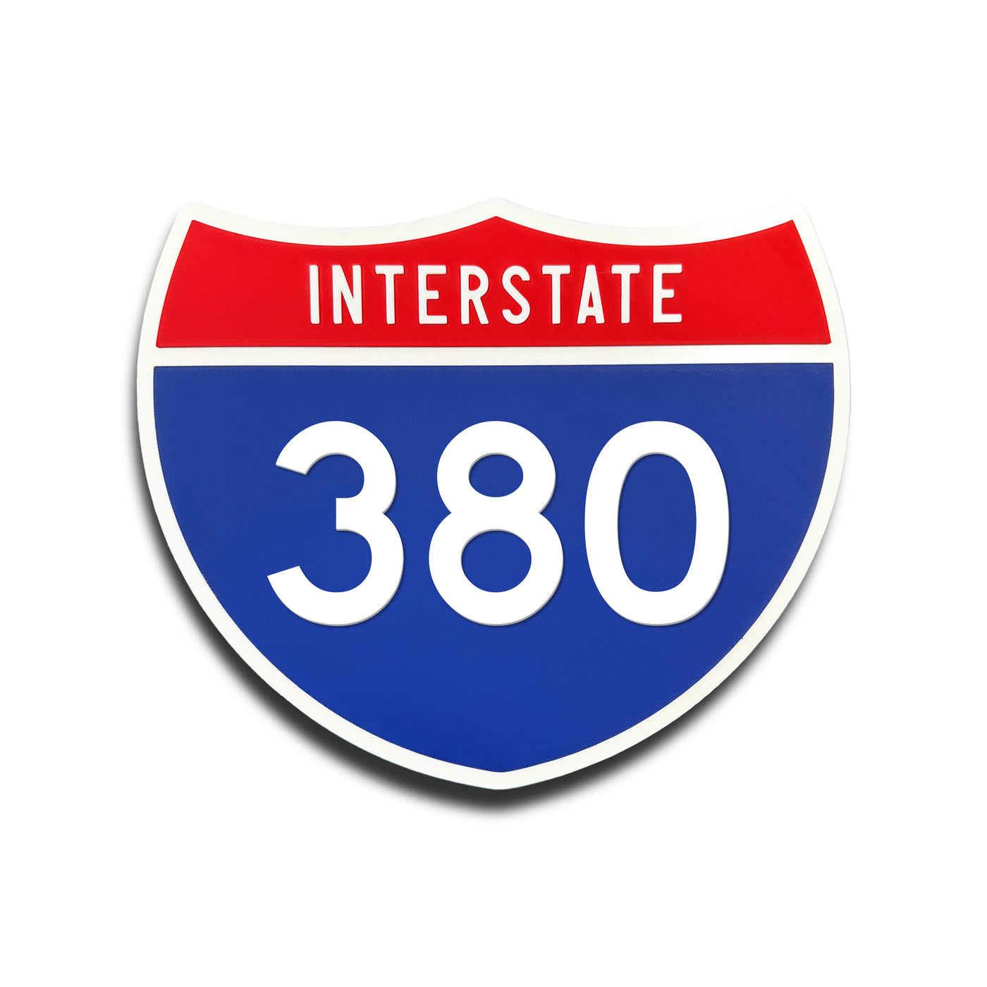 Interstate 380 Number Only road sign replica front view