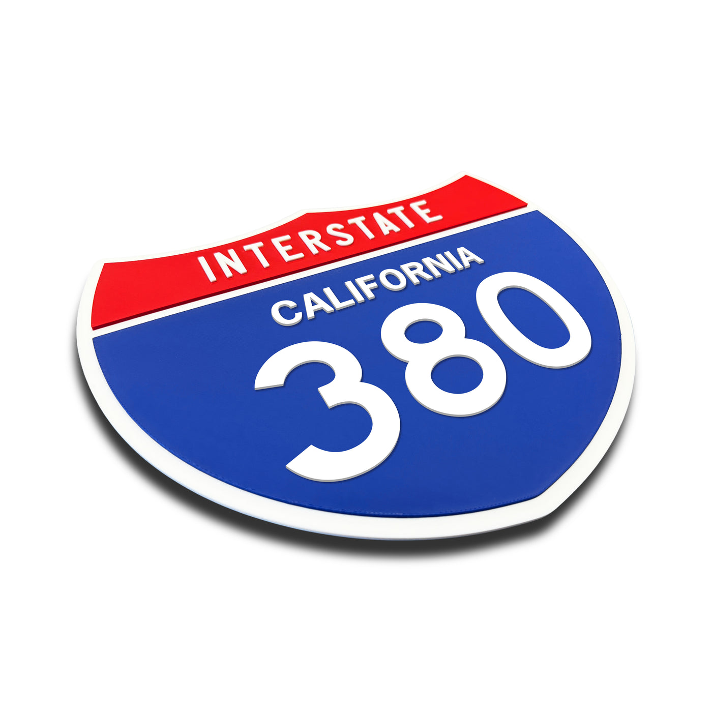 Interstate 380 – California road sign replica three-quarter view