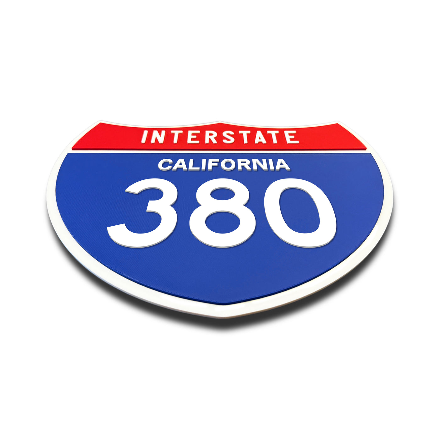 Interstate 380 – California road sign replica flat view