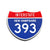 Interstate 393 New Hampshire road sign replica front view