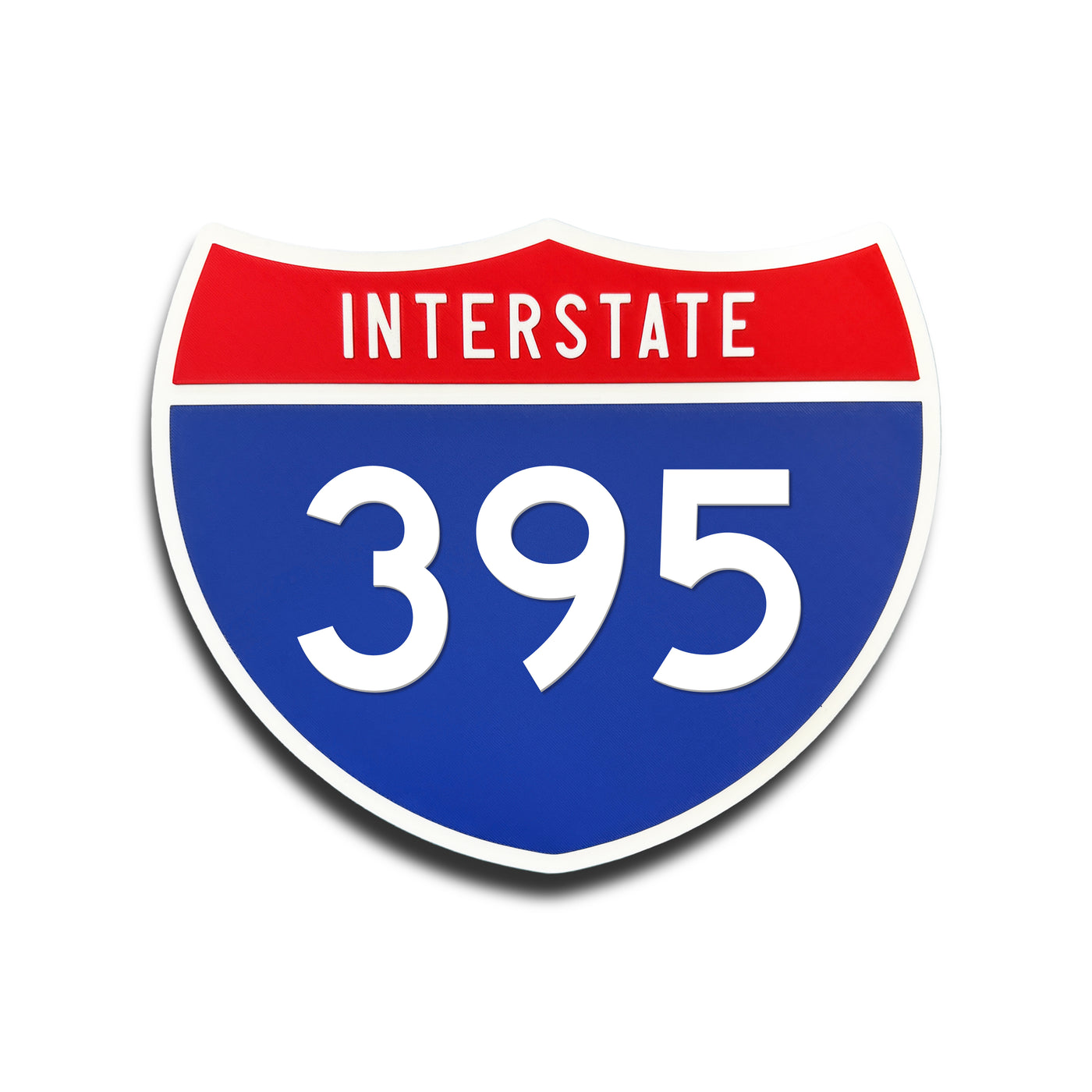 Interstate 395 Number Only road sign replica front view