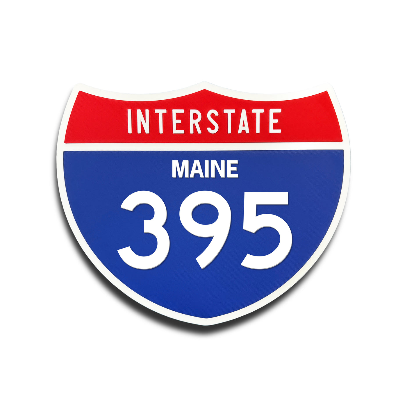 Interstate 395 Maine road sign replica front view