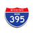 Interstate 395 Maine road sign replica front view
