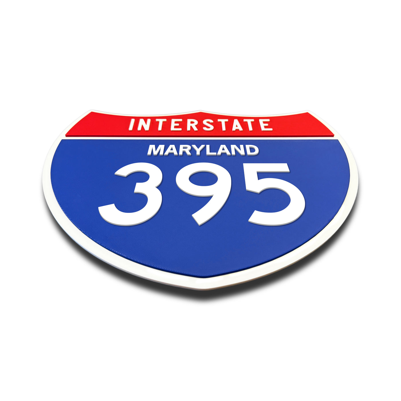 Interstate 395 – Maryland road sign replica flat view