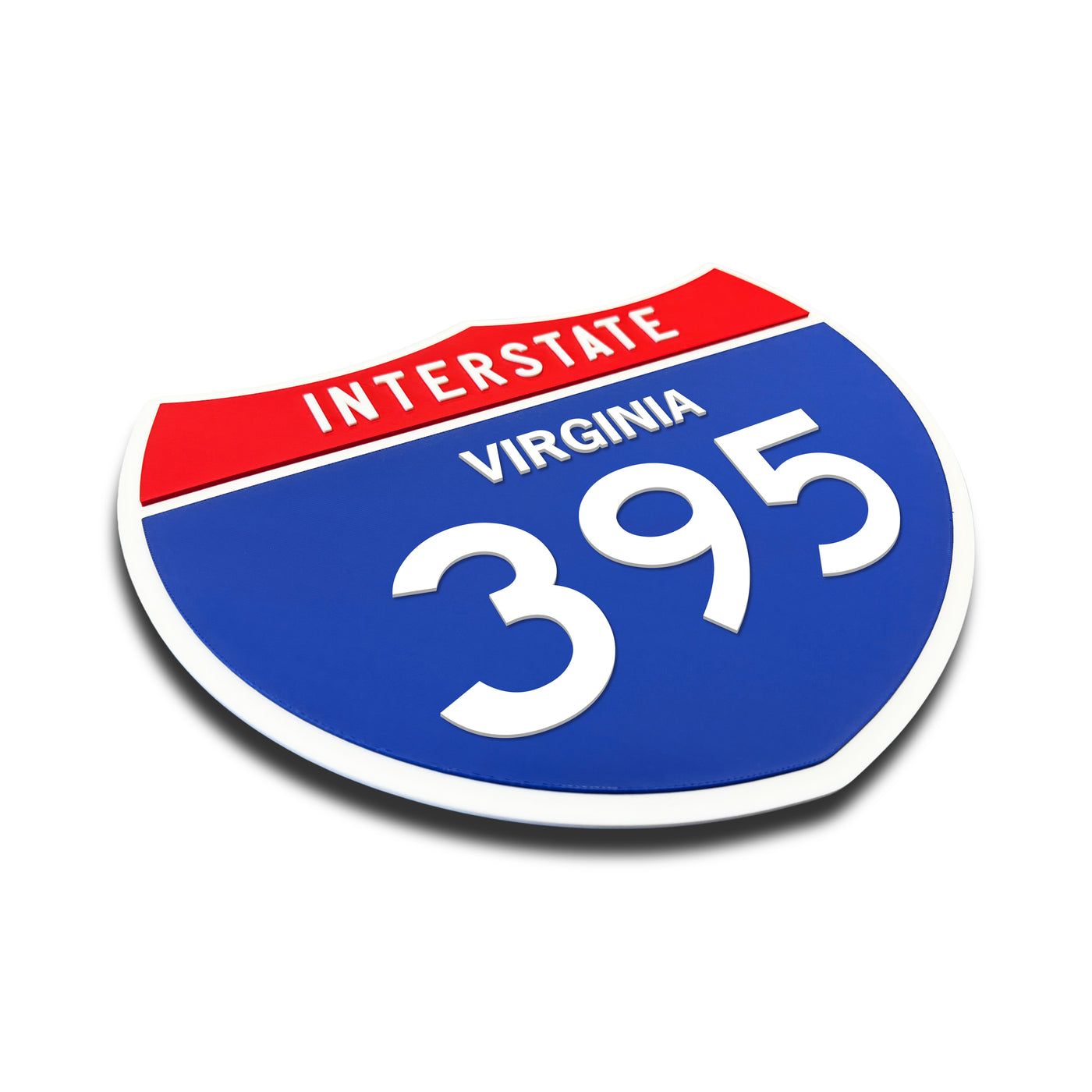 Interstate 395 – Virginia road sign replica three-quarter view