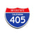 Interstate 405 California road sign replica front view