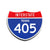Interstate 405 Texas road sign replica front view