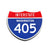 Interstate 405 Washington road sign replica front view