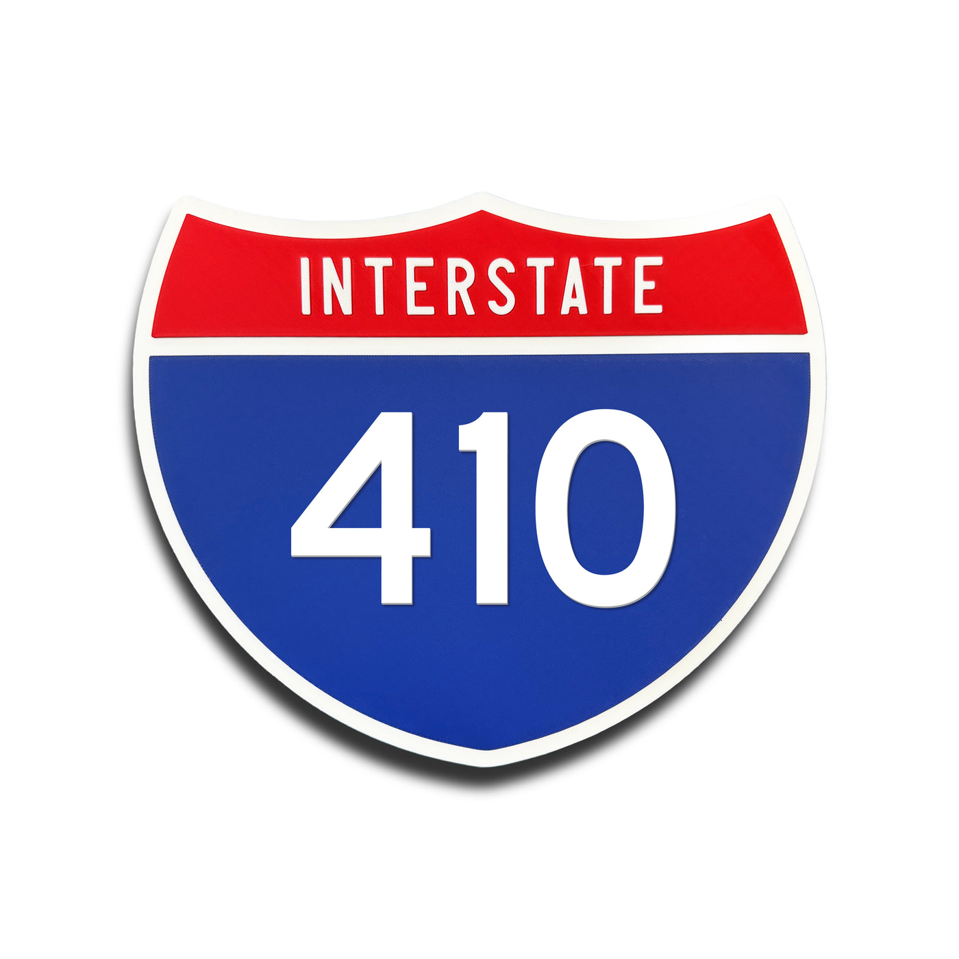 Interstate 410 Number Only road sign replica front view