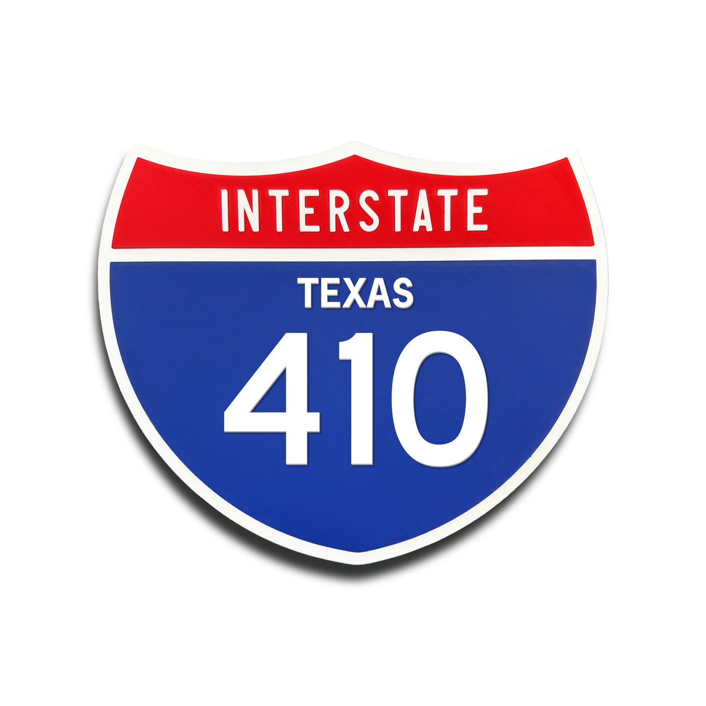 Interstate 410 Texas road sign replica front view