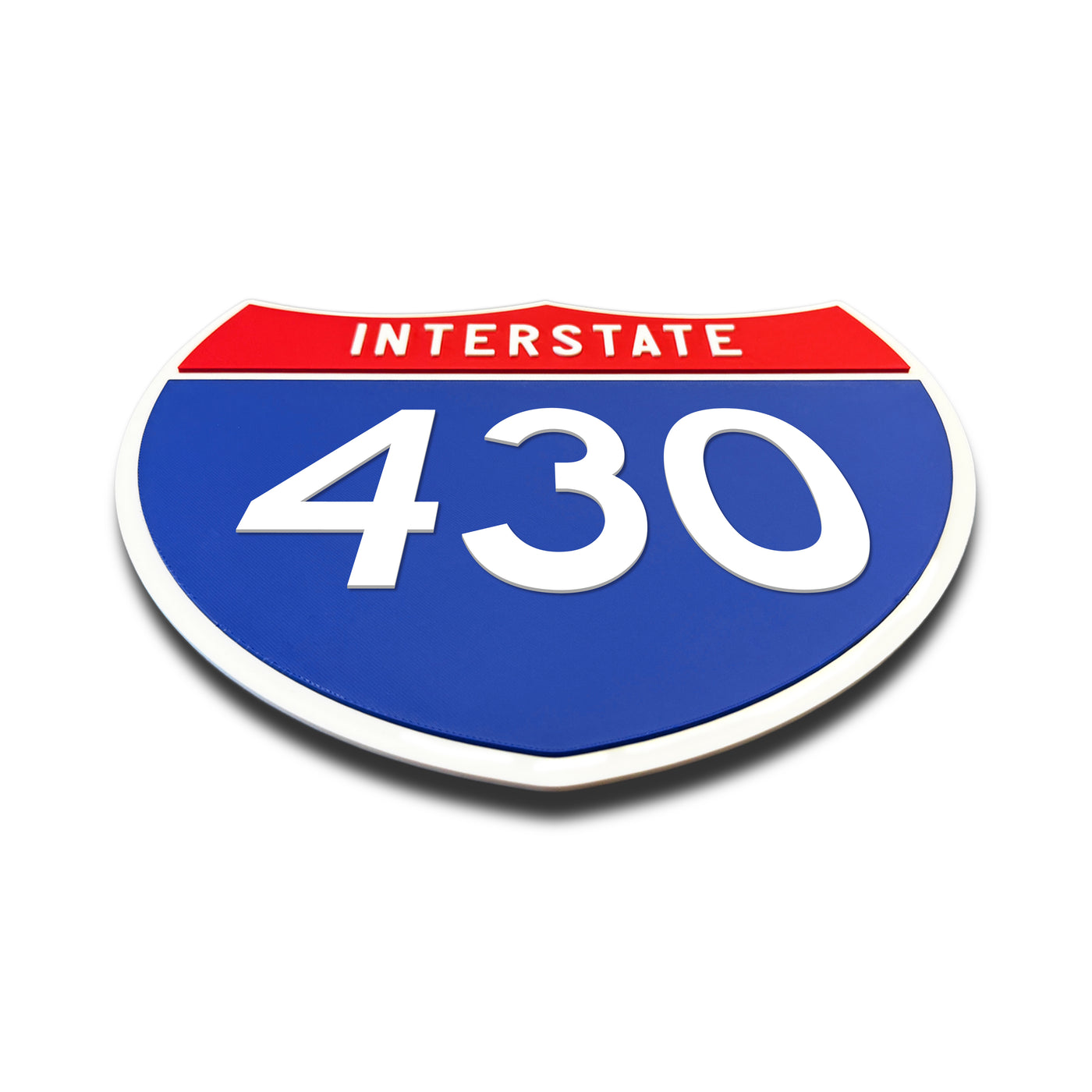 Interstate 430 Number Only road sign replica flat view