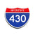 Interstate 430 Number Only road sign replica front view