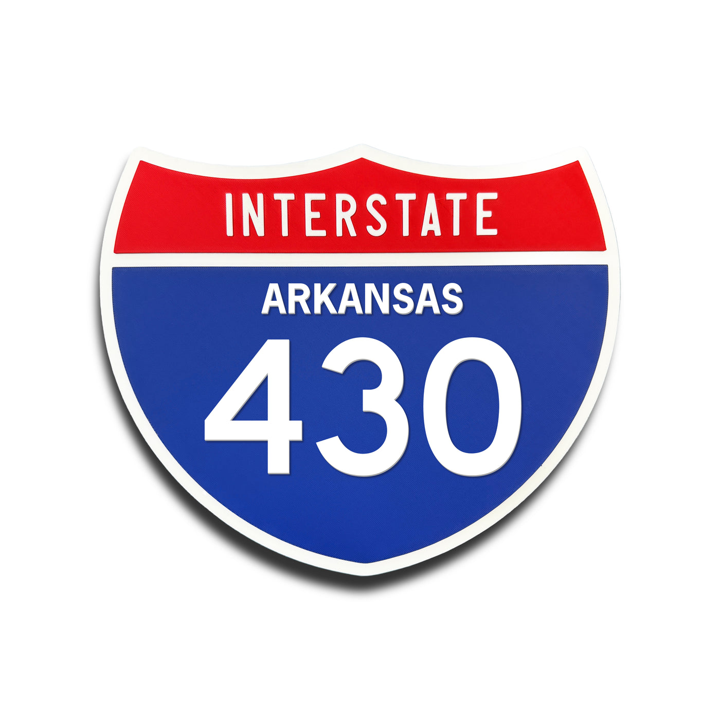 Interstate 430 Arkansas road sign replica front view