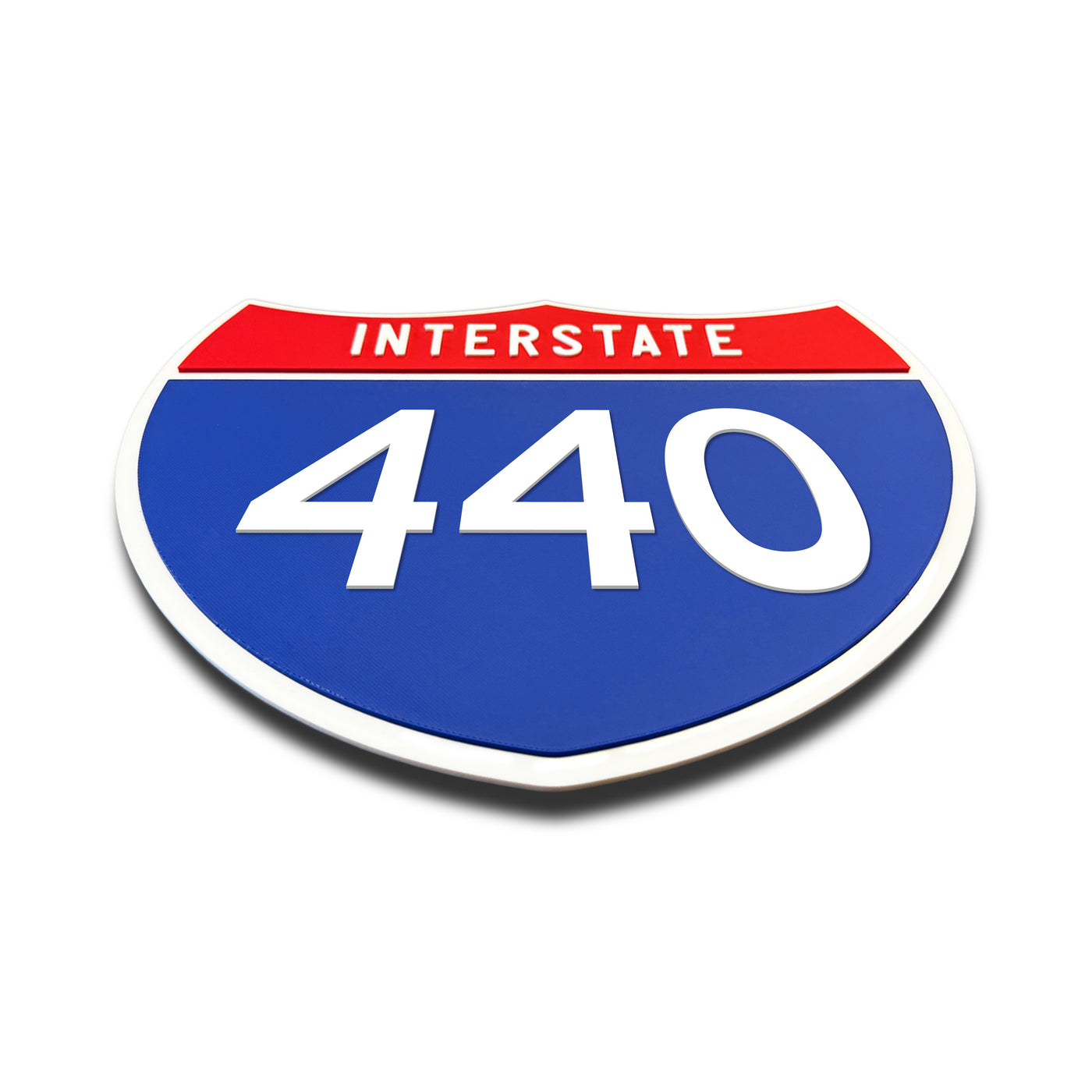 Interstate 440 Number Only road sign replica flat view