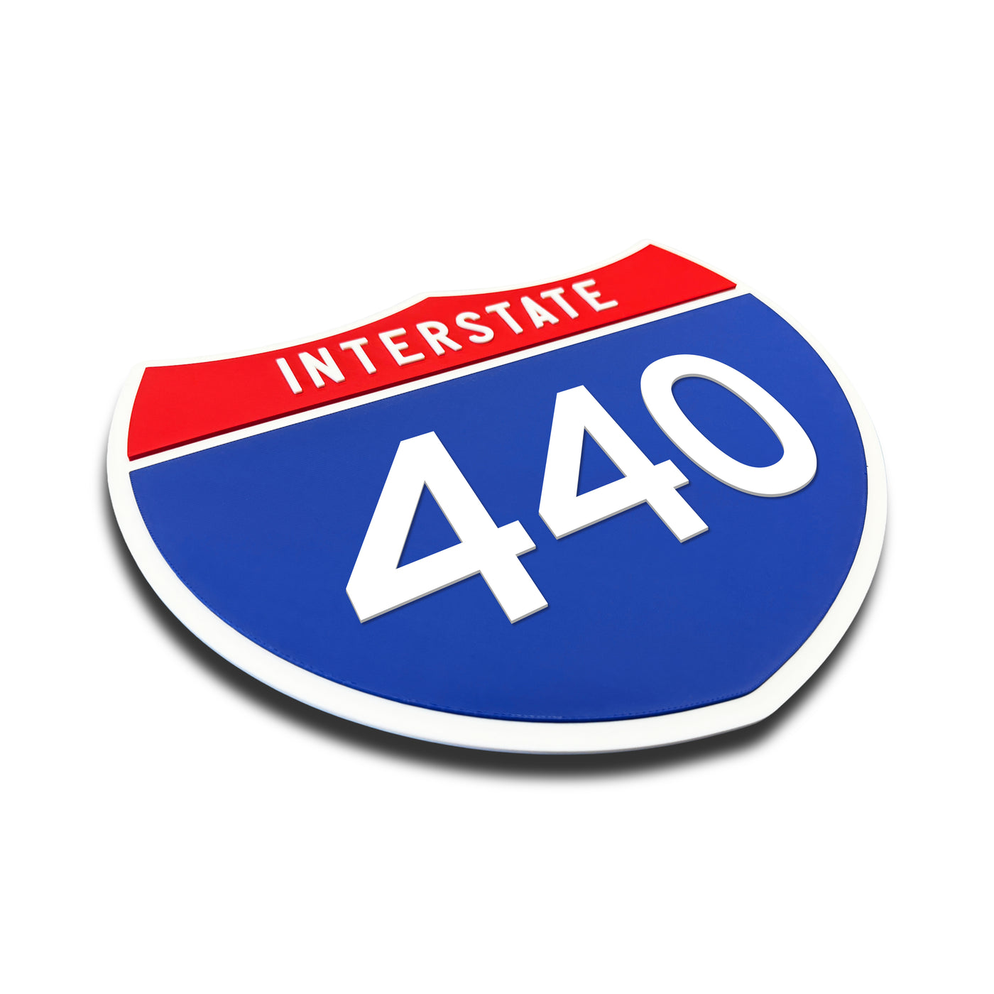 Interstate 440 Number Only road sign replica three quarter view