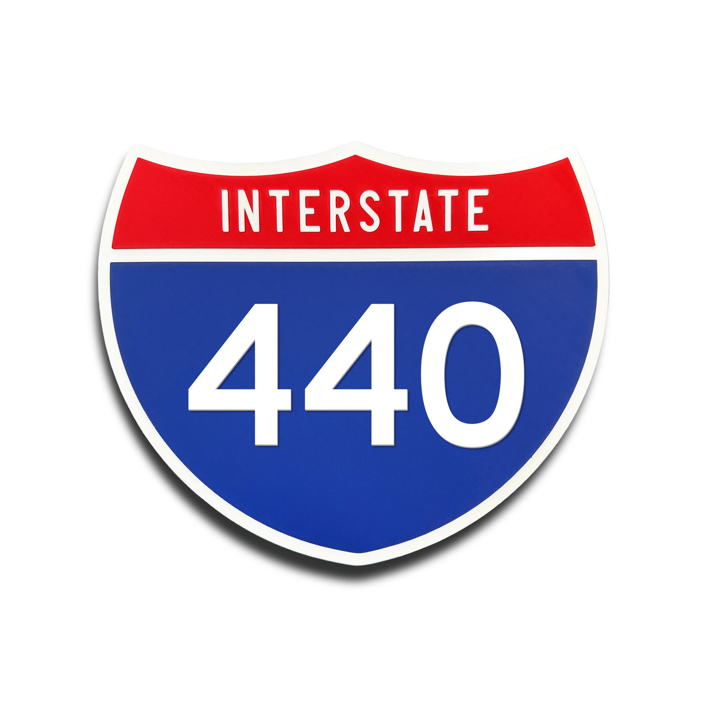 Interstate 440 Number Only road sign replica front view