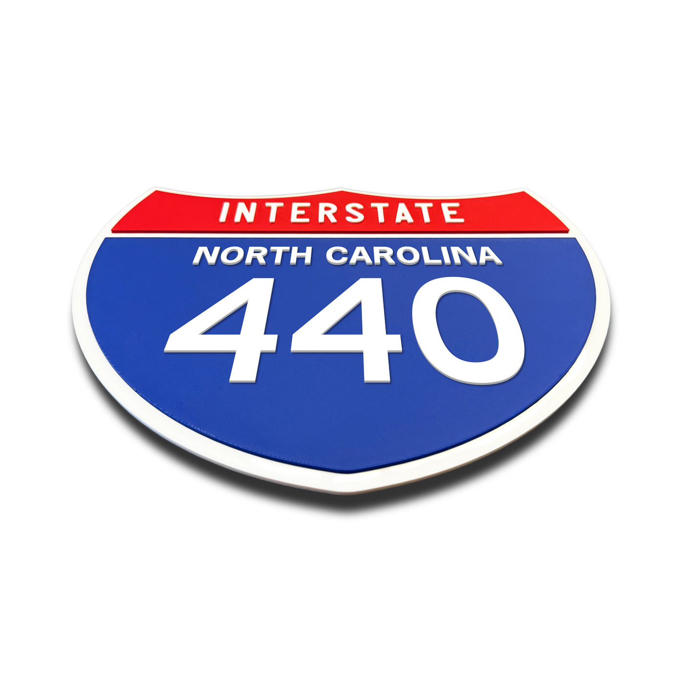 Interstate 440 – North Carolina road sign replica flat view