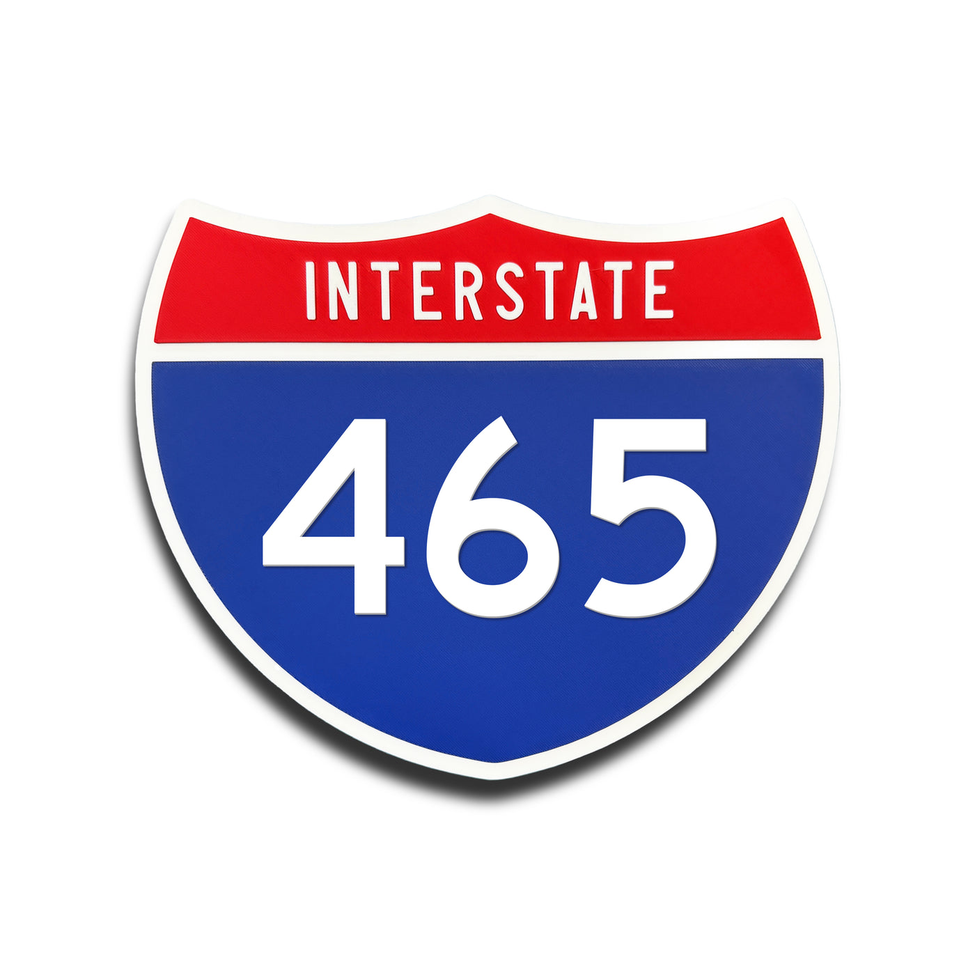 Interstate 465 Number Only road sign replica front view
