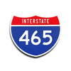 Interstate 465 Number Only road sign replica front view