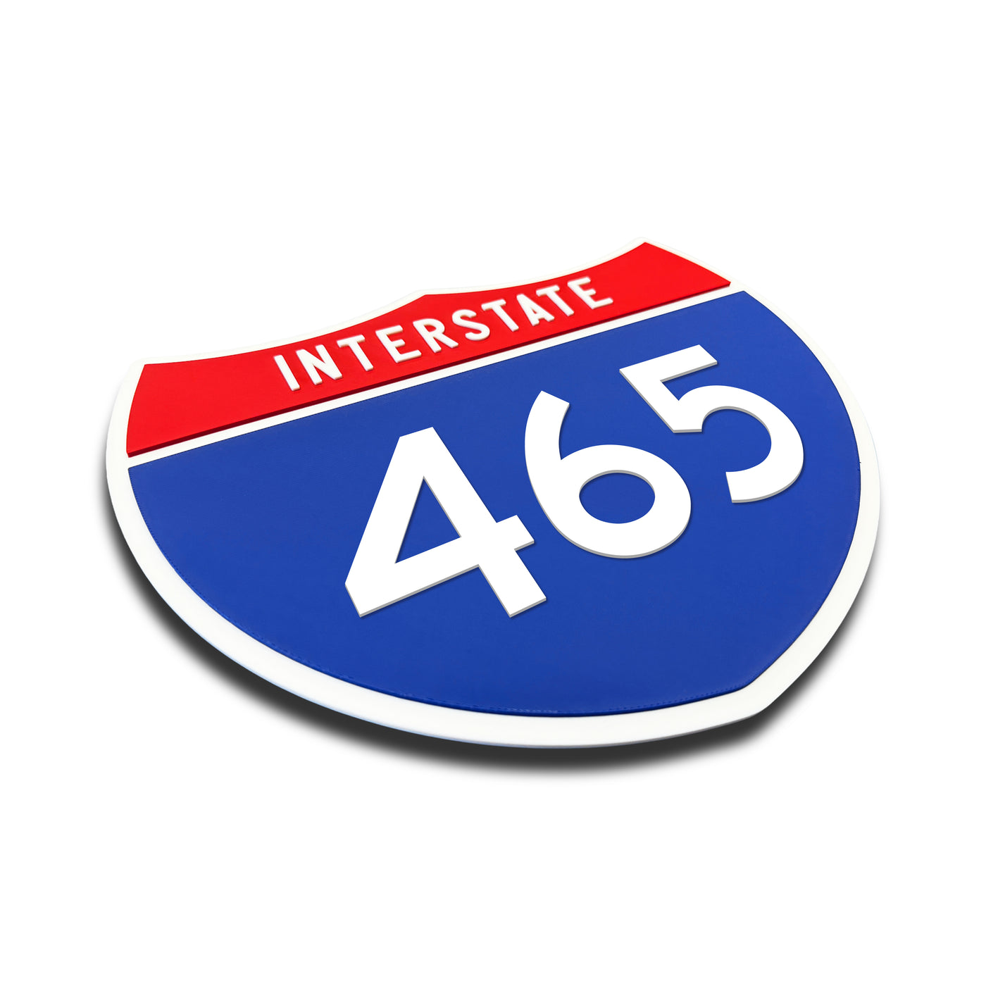 Interstate 465 Number Only road sign replica three quarter view