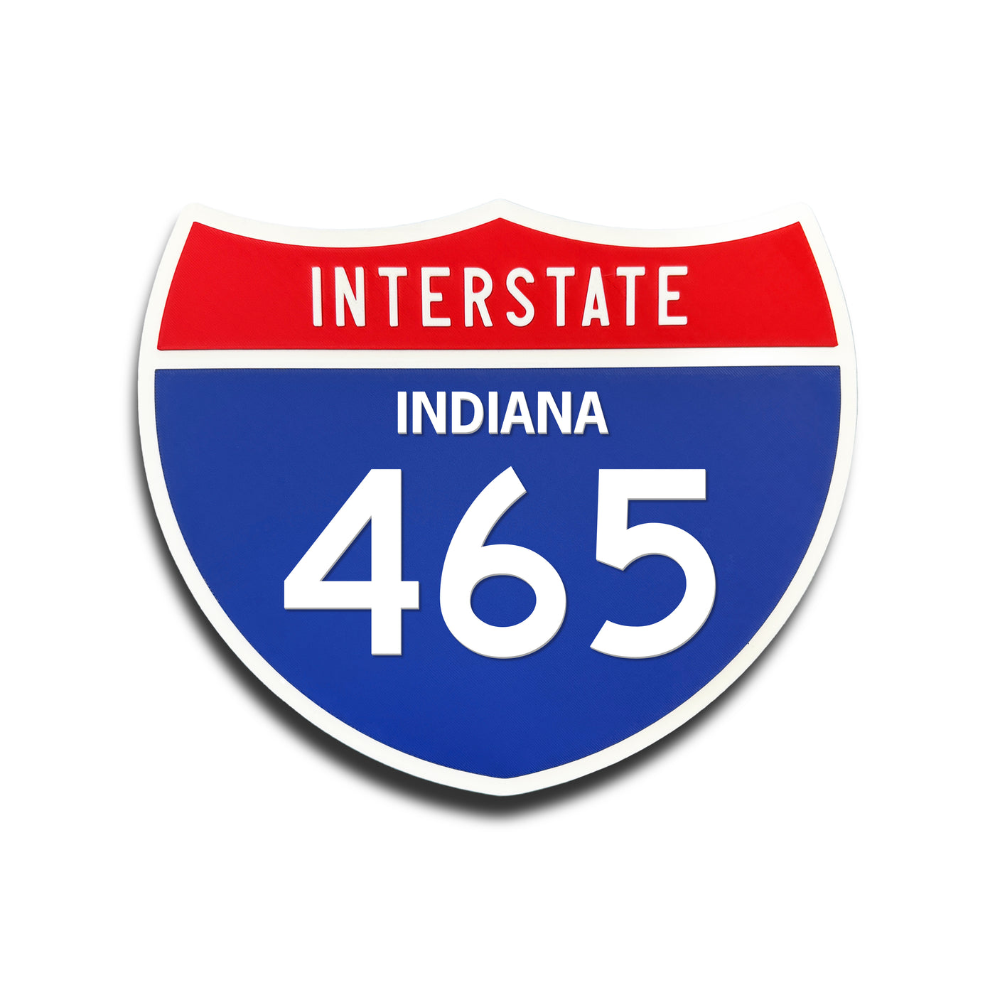 Interstate 465 Indiana road sign replica front view