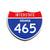 Interstate 465 Indiana road sign replica front view